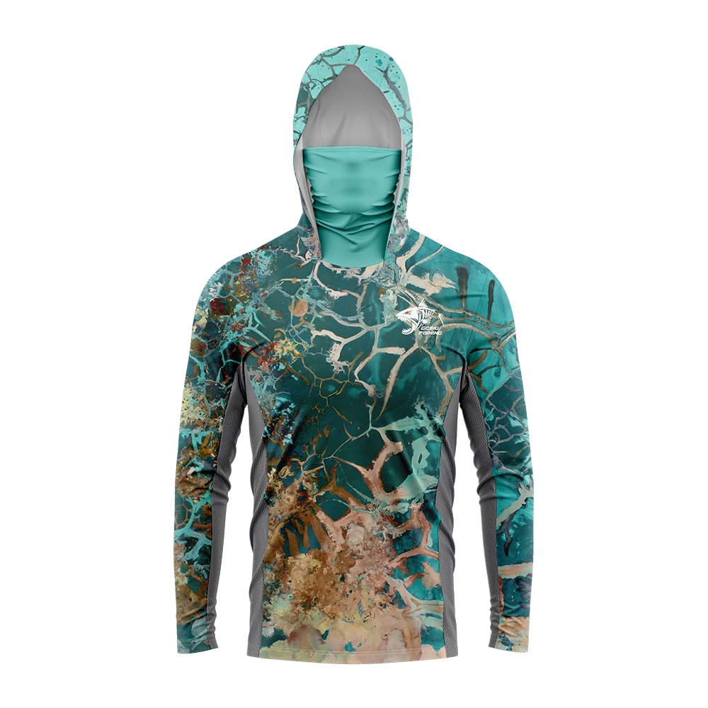 UPF50+ Hooded Fishing Shirt Bu - Fishing Hoodie ulasan dan harga