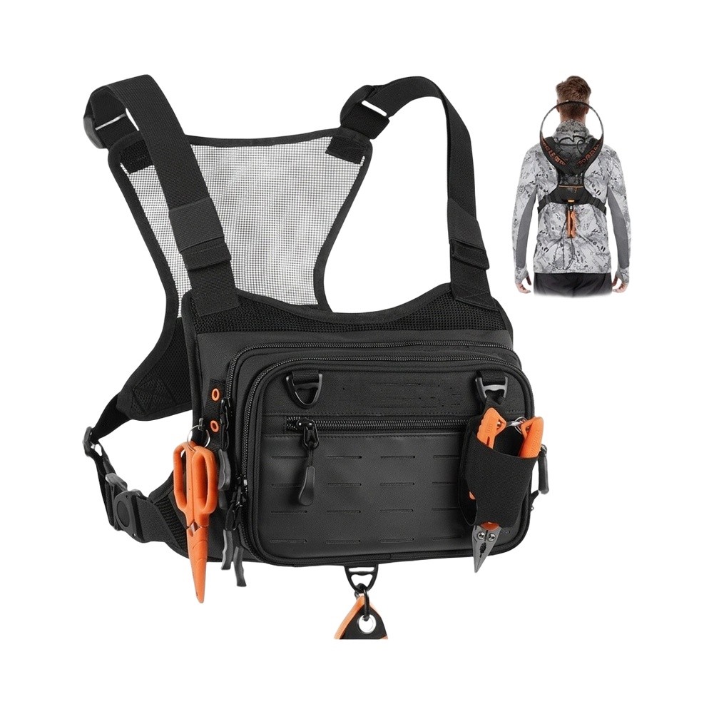 Fly Fishing Chest Pack Backpac - Fishing Vest ulasan dan harga