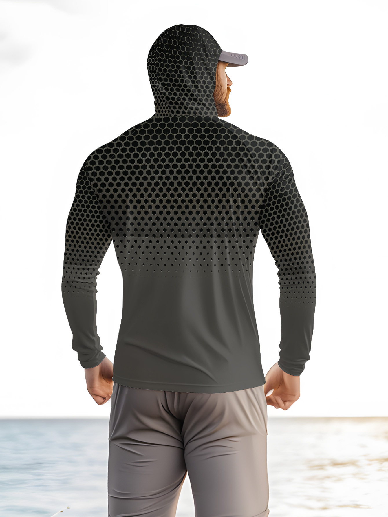 Men Summer UPF50+ Fishing Hood - Fishing Hoodie ulasan dan harga