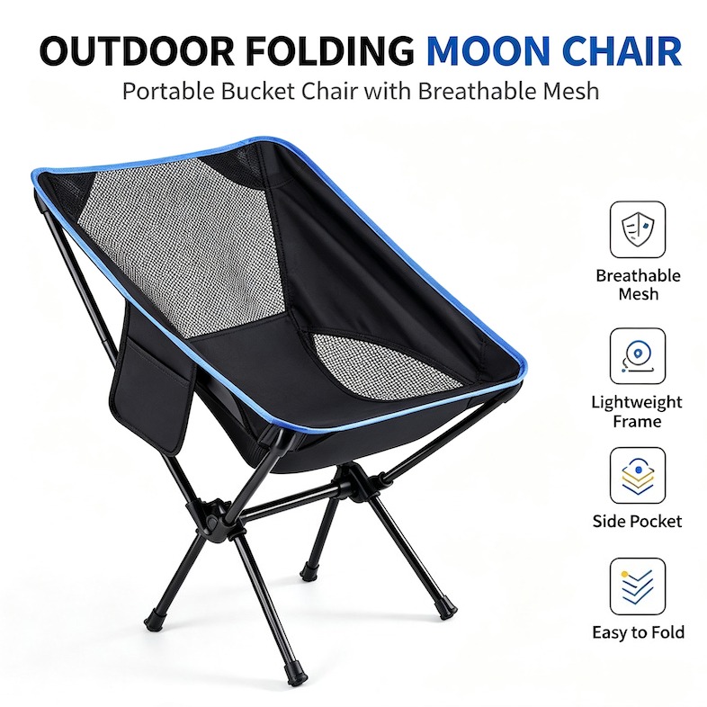 Portable Foldable Camping Chai - Fishing Backpack ulasan dan harga