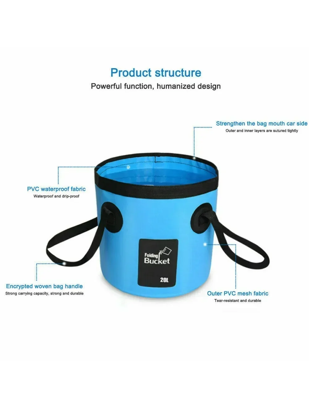 12L/20L Fishing Bucket Folding - Fishing Bag Waterproof ulasan dan harga